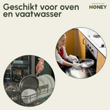 Pannenkoekenpan Honey - Keramische coating - 28 cm - PFAS-vrij - RVS