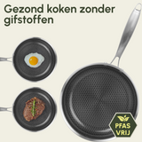 Koekenpan Honey - Keramische coating - 28 cm - PFAS-vrij - RVS
