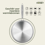 Pannenkoekenpan Honey - Keramische coating - 28 cm - PFAS-vrij - RVS