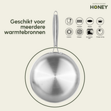 Koekenpan Honey - Keramische coating - 32 cm - PFAS-vrij - RVS